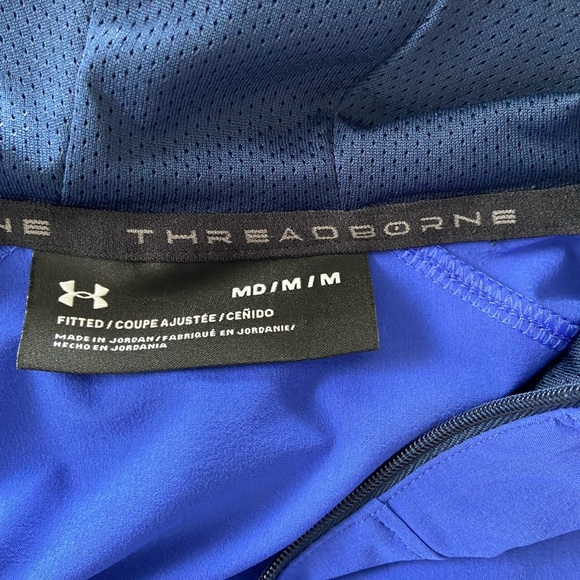 Under Armour Men’s Threadborne Half Zip Popover Hooded Jacket Size Medium - Picture 2 of 10